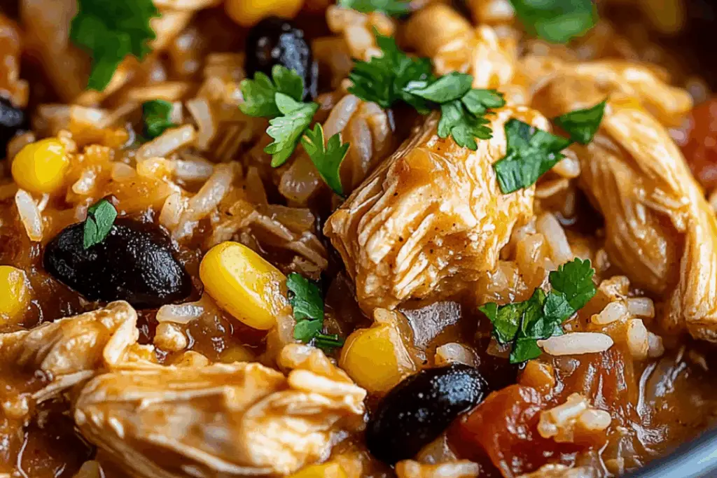 Crockpot Fiesta Chicken and Rice