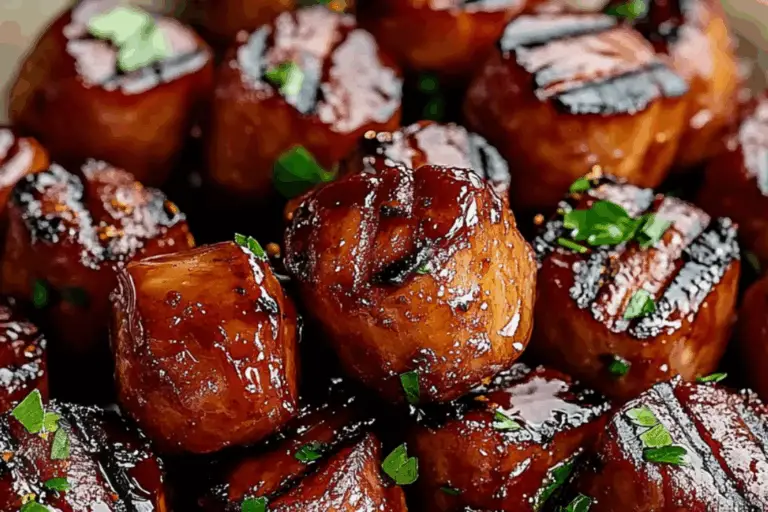 Maple BBQ Hasselback Kielbasa Bites: Sweet, Smoky, and Seriously Addictive