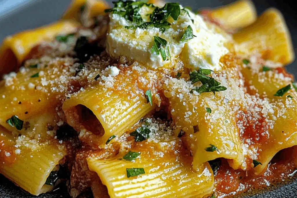 Ricotta & Parsley Paccheri: A Deliciously Cozy Italian Dish