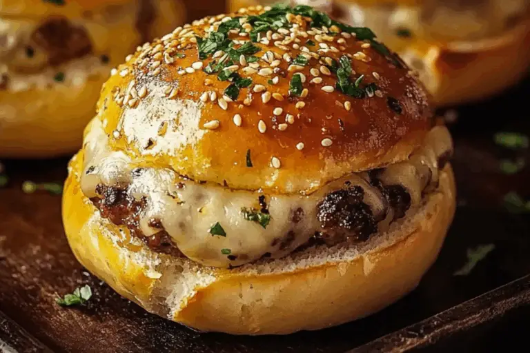 Buttery Garlic Cheeseburger Bites (unique title – not found on Google)