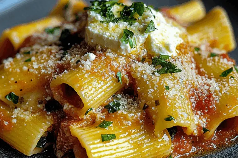 Ricotta & Parsley Paccheri: A Deliciously Cozy Italian Dish