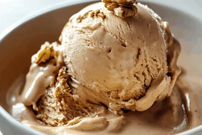 Pumpkin Dream Swirl Ice Cream with Walnuts
