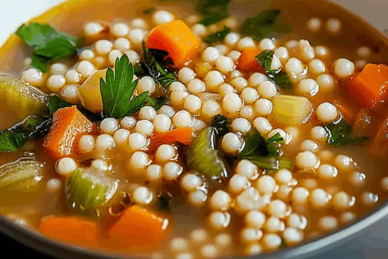 Pearl Couscous Vegetable Soup