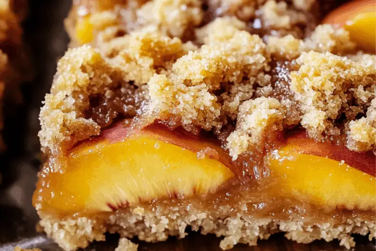 Brown Sugar Peach Crumb Bars