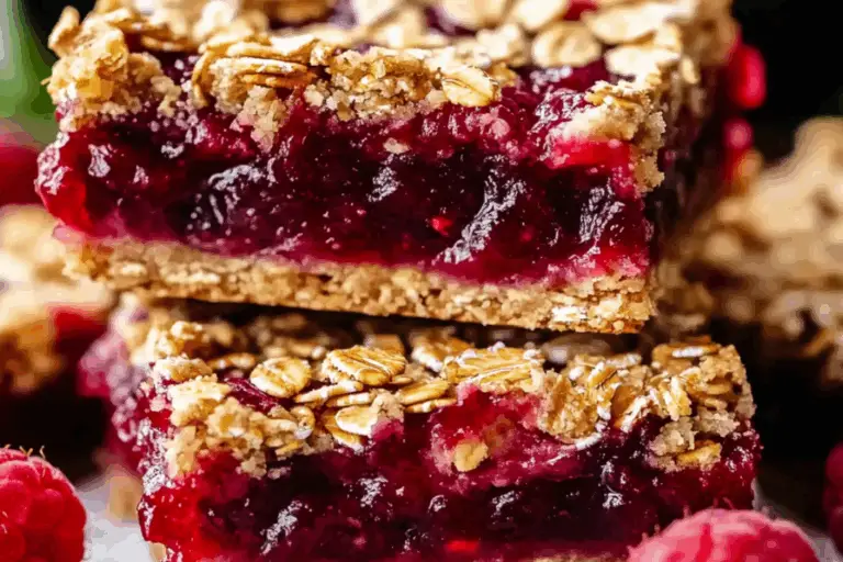Raspberry Jam Oat Bars