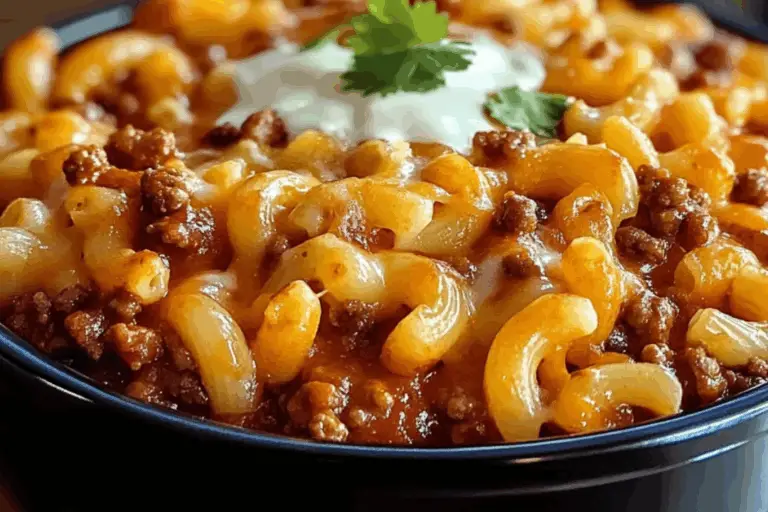 Cheesy Chili Dog Mac Bake