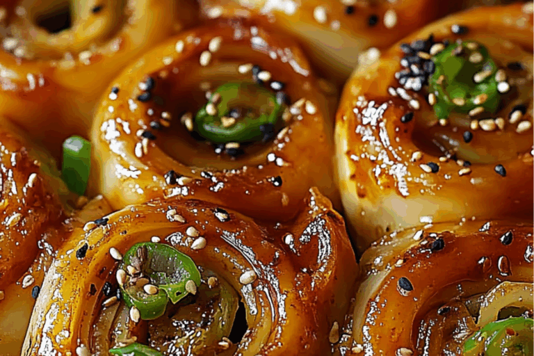 Melty Gochujang Onion Pinwheels