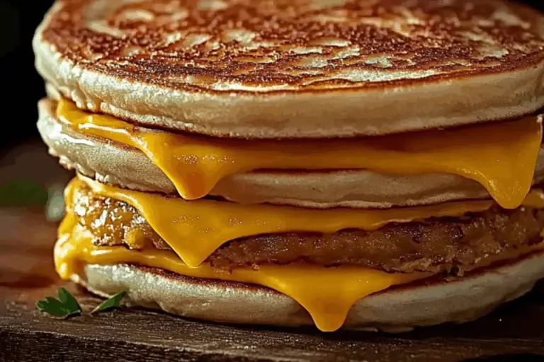 Sweet & Savory Griddlewich Stacks (Homemade McGriddle)