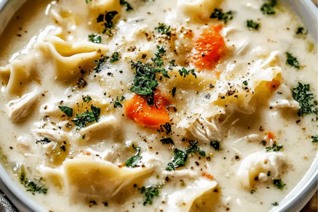 Creamy White Chicken Lasagna Soup with a Cozy Twist