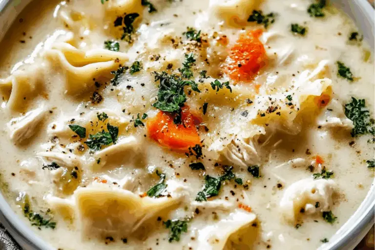 Creamy White Chicken Lasagna Soup with a Cozy Twist