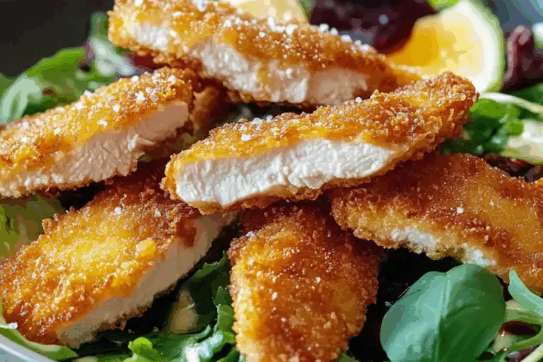Crispy Chicken Cutlet Salad Supreme