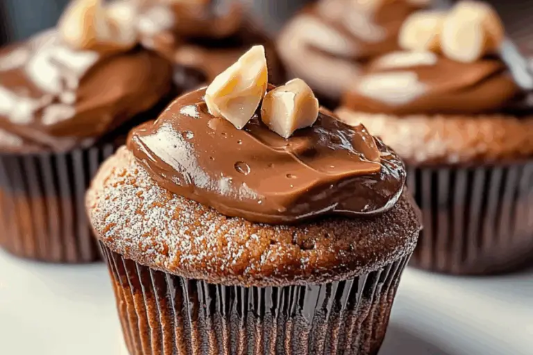 Heavenly Swirl Nutella Hazelnut Cupcakes