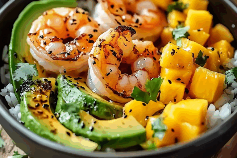 Shrimp, Mango & Avocado Rice Bowls: A Taste of Sunshine in Every Bite
