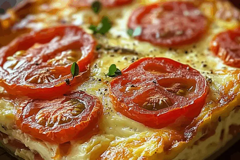 Tomato and Cheese Egg Bake