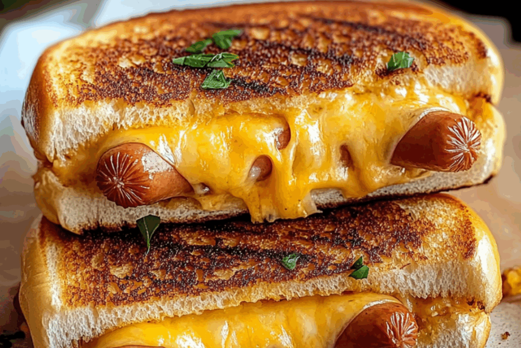Air Fryer Grilled Cheese Hot Dogs