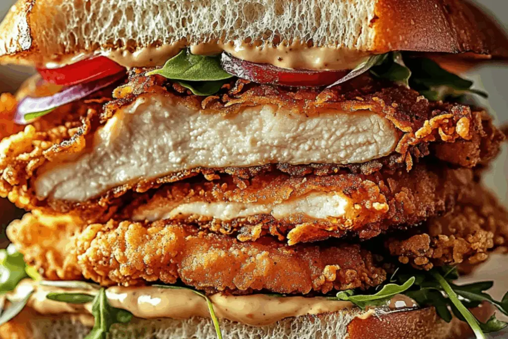 Dijon Mayo Brined Crispy Chicken Sandwich
