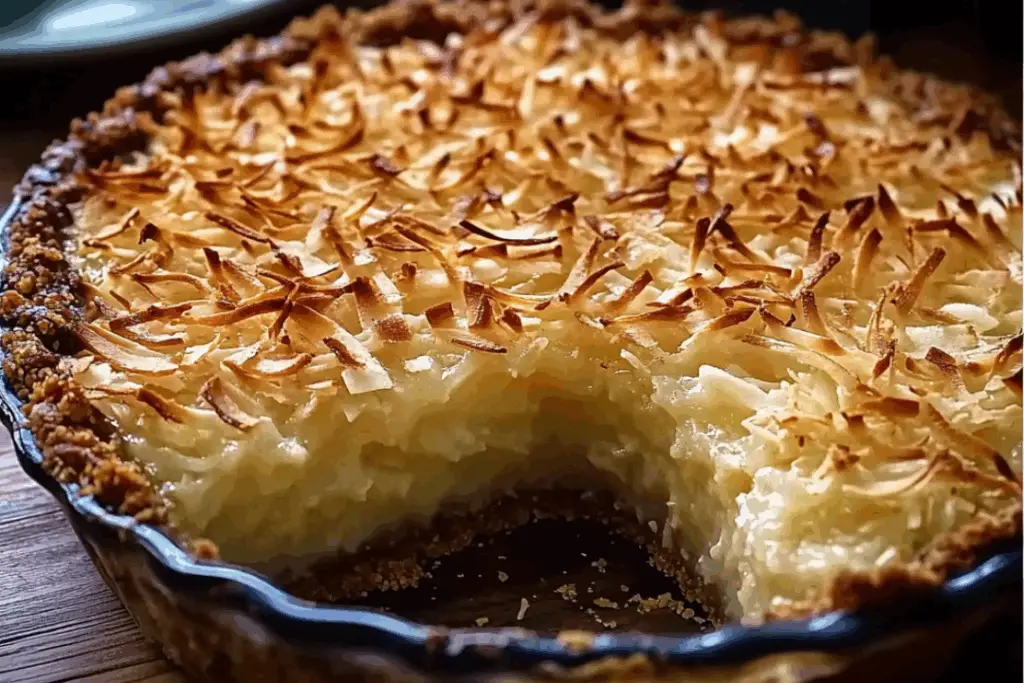 Golden Toasted Coconut Dream Pie (Crustless Edition)