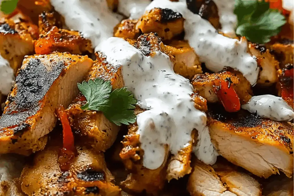Spice-Kissed Chicken Shawarma with Cool Yogurt Drizzle
