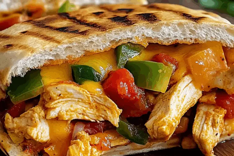 Sizzlin’ Stackers: Chicken Fajita Melts with Gooey Cheese and Zesty Peppers