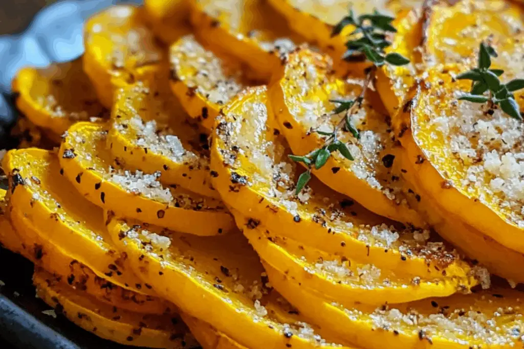 Thinly Sliced Parmesan Squash