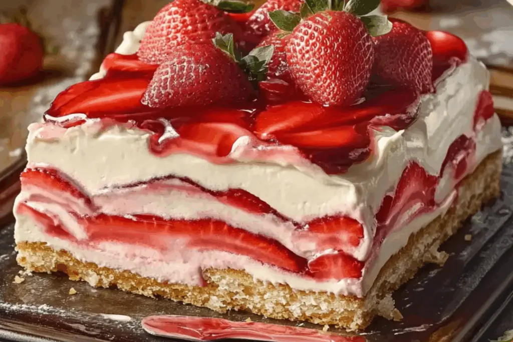 Berry Bliss No-Bake Delight (Strawberry Éclair Cake)
