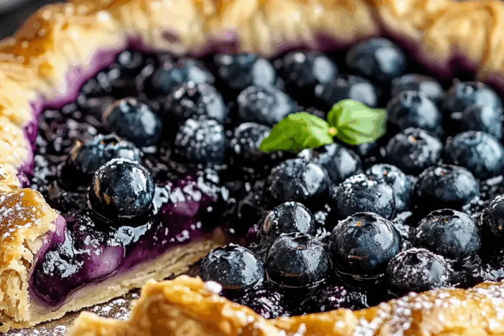 Blissfully Rustic Blueberry Foldover Tart