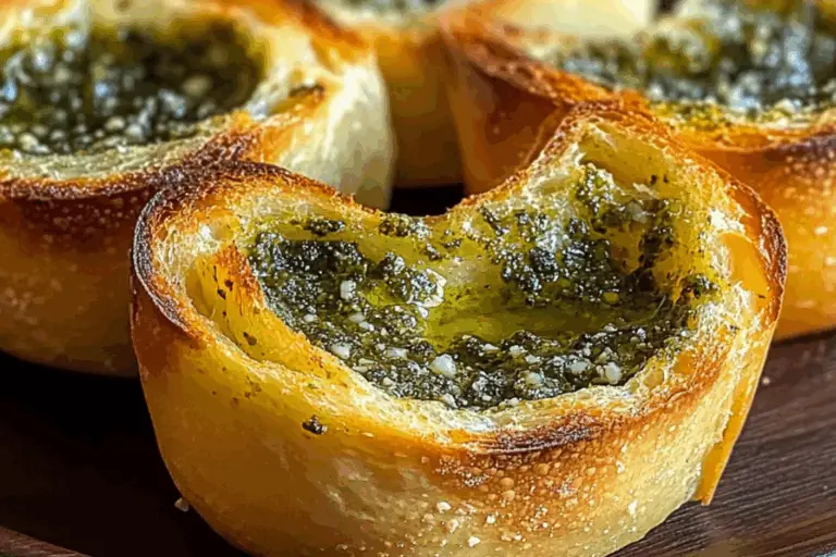 Basil Pesto Bread Rounds