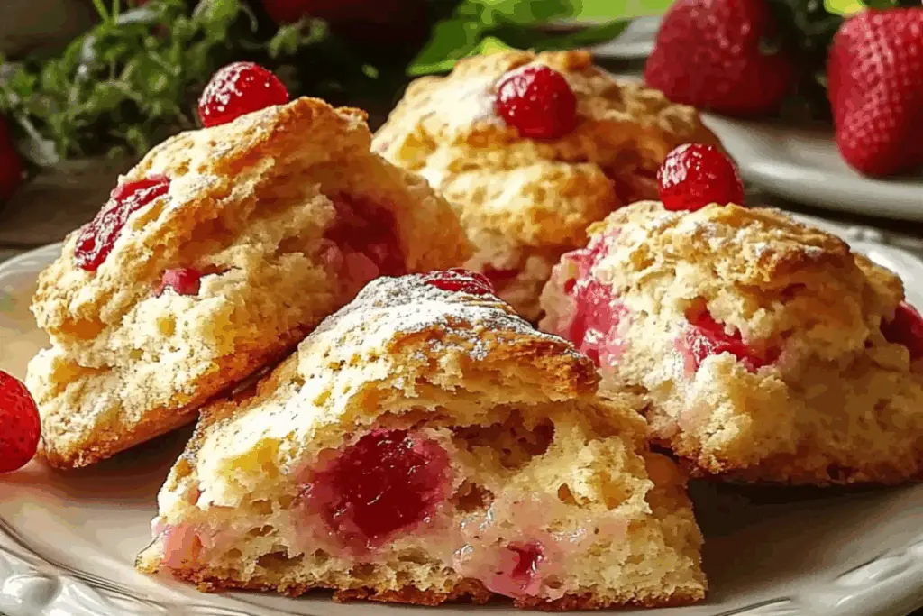 Strawberry Rhubarb Scones