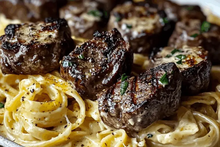 Garlic Butter Steak Bites & Spicy Cajun Alfredo Twisted Pasta: A Flavor Explosion in Every Bite!