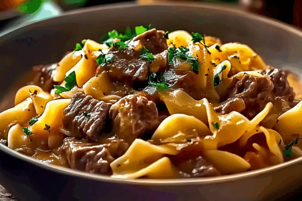 Rustic Beef Stroganoff with Egg Noodles That You Will Follow