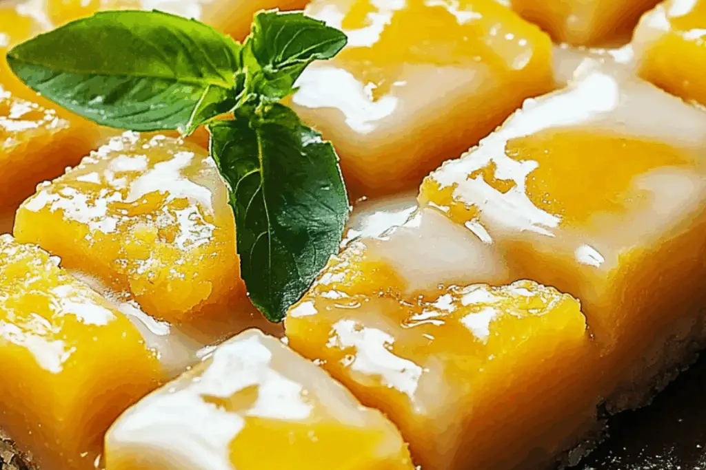 Tropical Bliss Mango Bars with Lime Glaze