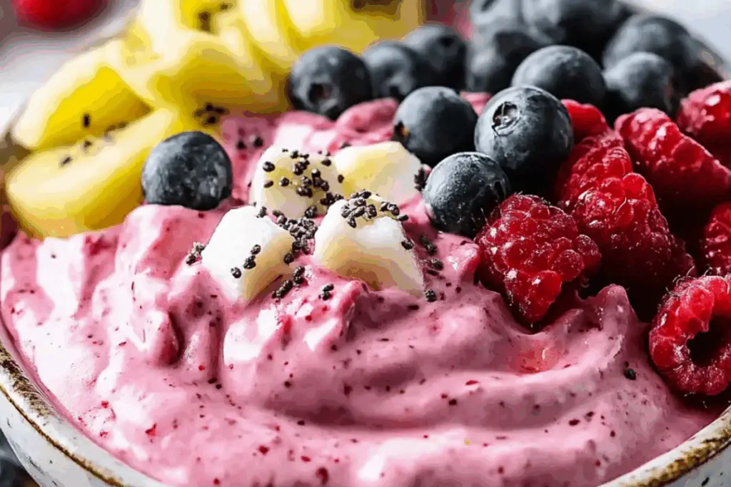 Whipped Cloud Fruit Dip with a Citrus Twist