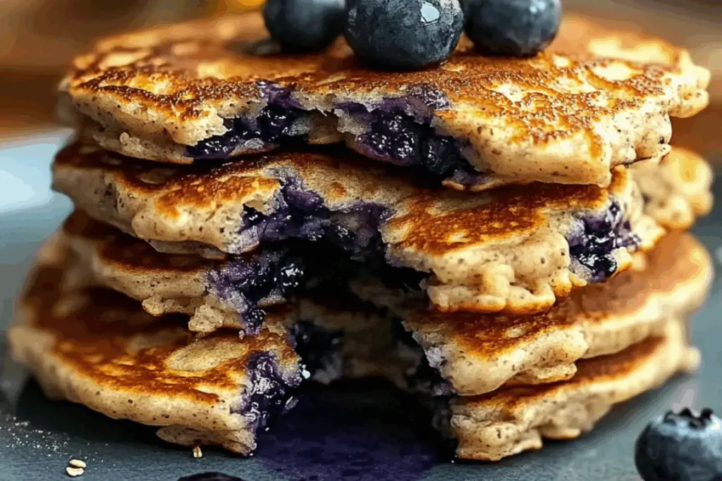 Blueberry Oatmeal Pancakes