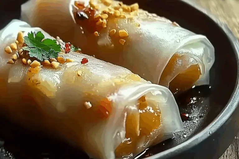 Baked Apple Pie Rice Paper Rolls