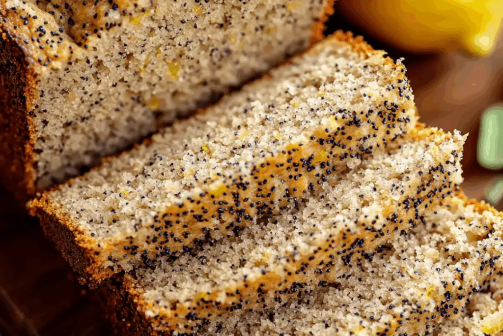 Healthy Oatmeal Lemon Poppy Seed Bread