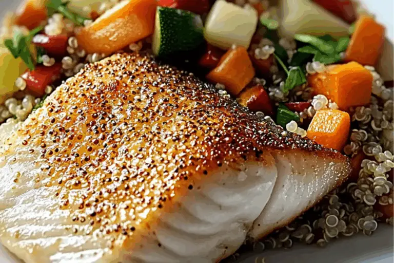 Seared Fish with Quinoa and Veggies