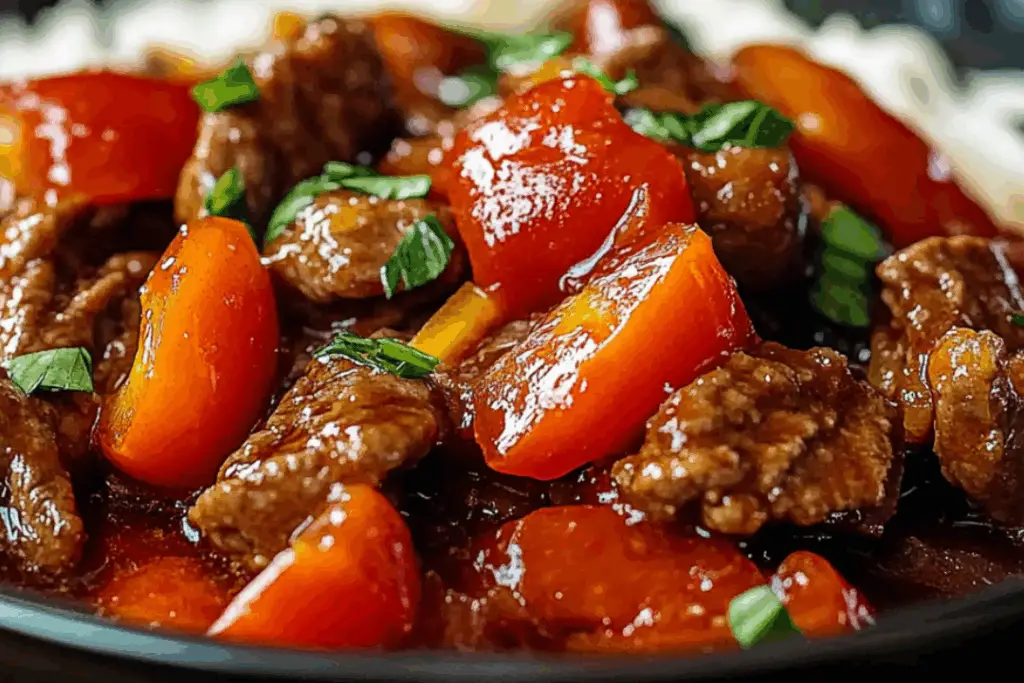 Stir-Fried Ginger Tomato Beef