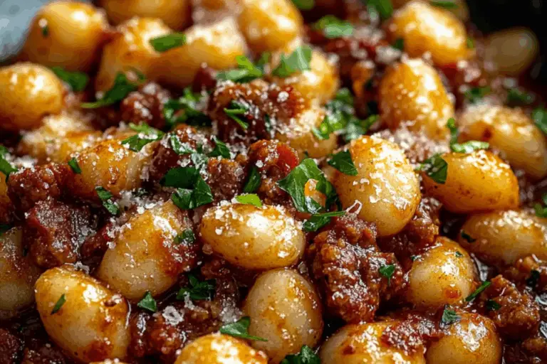 Gnocchi with Chorizo and Creamy Harissa Sauce