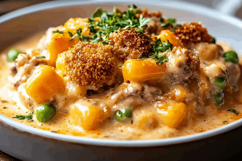 Creamy and Cheesy Cowboy Casserole