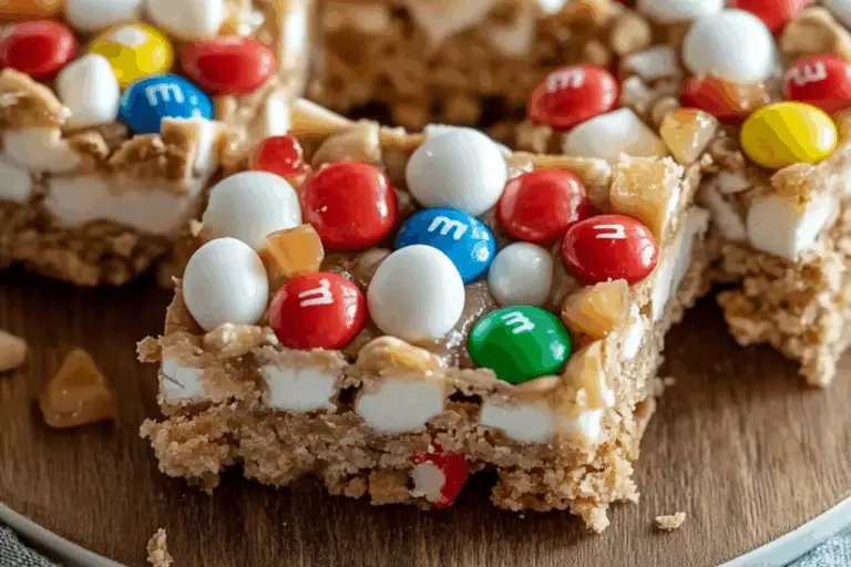 Maple Marshmallow M&M Bars