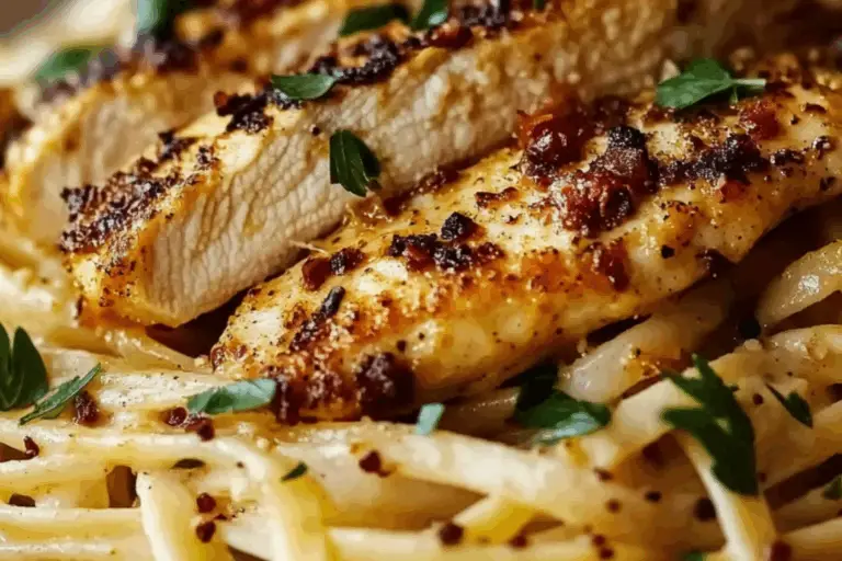 Savory Cajun Chicken over Creamy Parmesan Linguine: A Flavor-Packed Delight