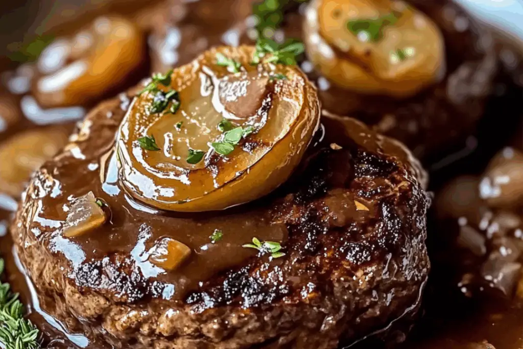 Bobby Flay–Inspired Salisbury Steak – Classic Comfort with Gourmet Flair