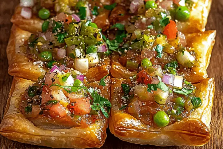 Flaky Samosa Puff Chaat Explosion