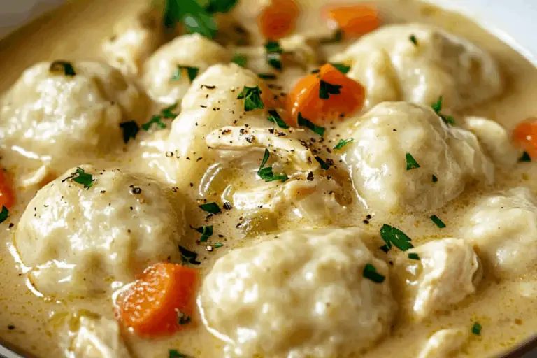 Creamy Chicken Stew and Dumplings