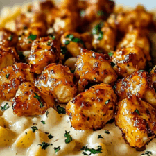 Garlic Butter Chicken Bites &amp; Spicy Cajun Alfredo Twisted Pasta-image