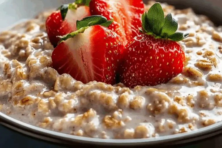 Slow Mornings Strawberry Cream Oatmeal (Crock Pot for Two)