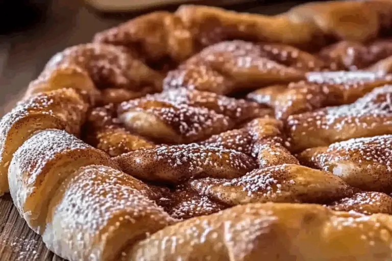 Sweet Cinnamon Dream Pizza with Buttery Crescent Crust