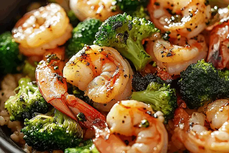 One-Pot Garlicky Shrimp & Broccoli