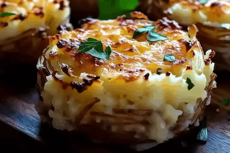 Stuffed Mashed Potato Nests