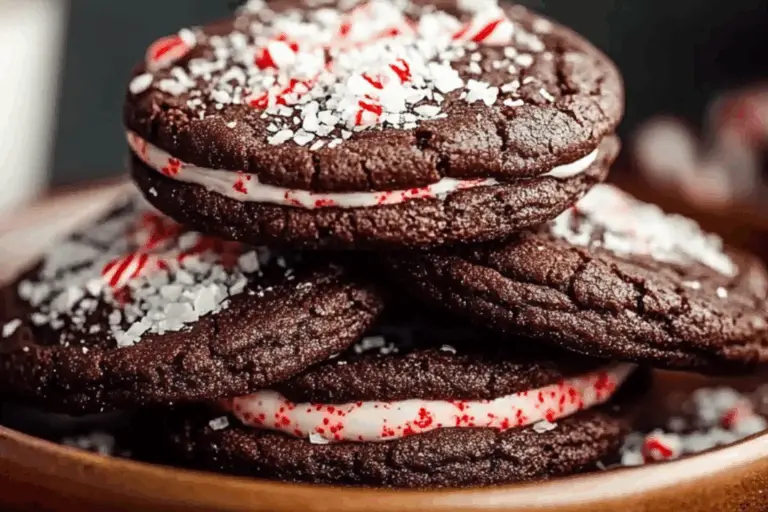 Melt-in-Your-Mouth Peppermint Cocoa Crinkle Cookies